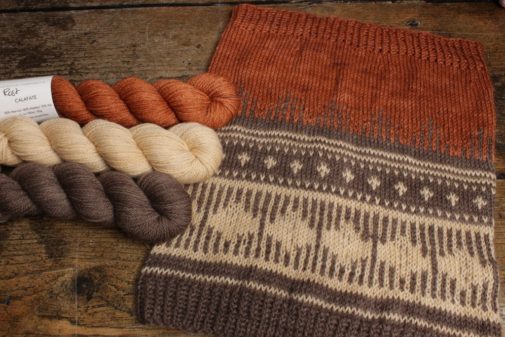 Calafate Garnset Striped Doodle Cowl #1