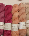Single Merino mit Naturfarben gefärbt OOAK Sets