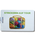 Kofferanhänger - Strickerin auf Tour