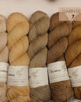 Single Merino mit Naturfarben gefärbt OOAK Sets