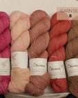 Single Merino mit Naturfarben gefärbt OOAK Sets
