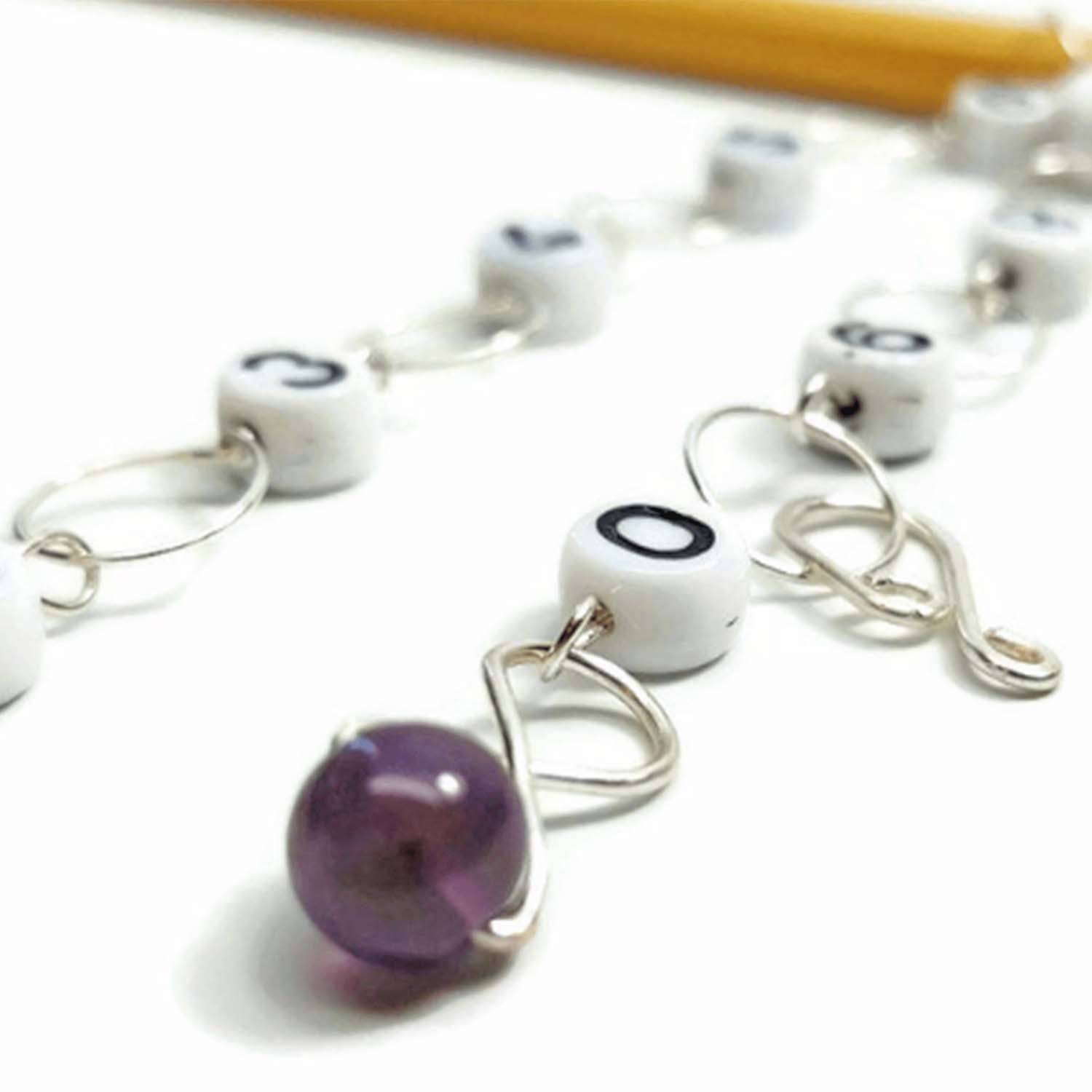 Amethyst Knitting Row Counter