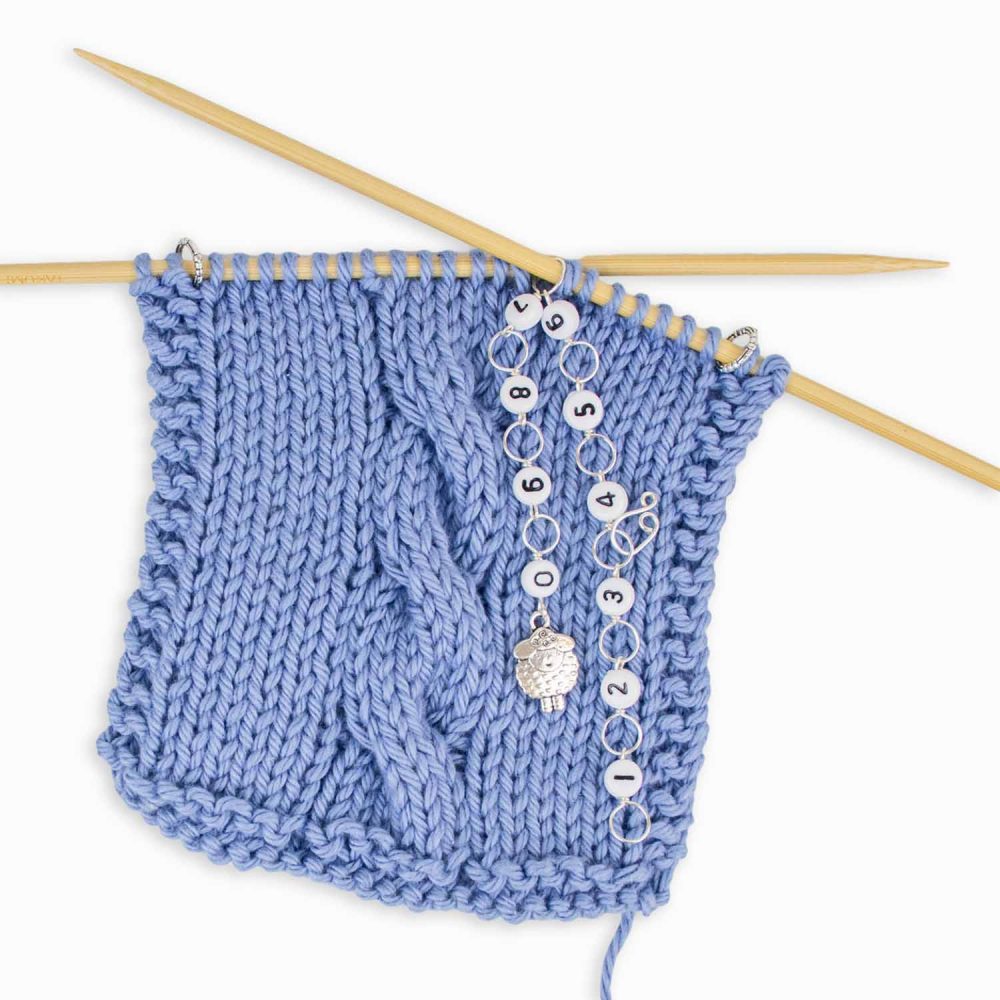 Blue Butterfly Knitting Row Counter