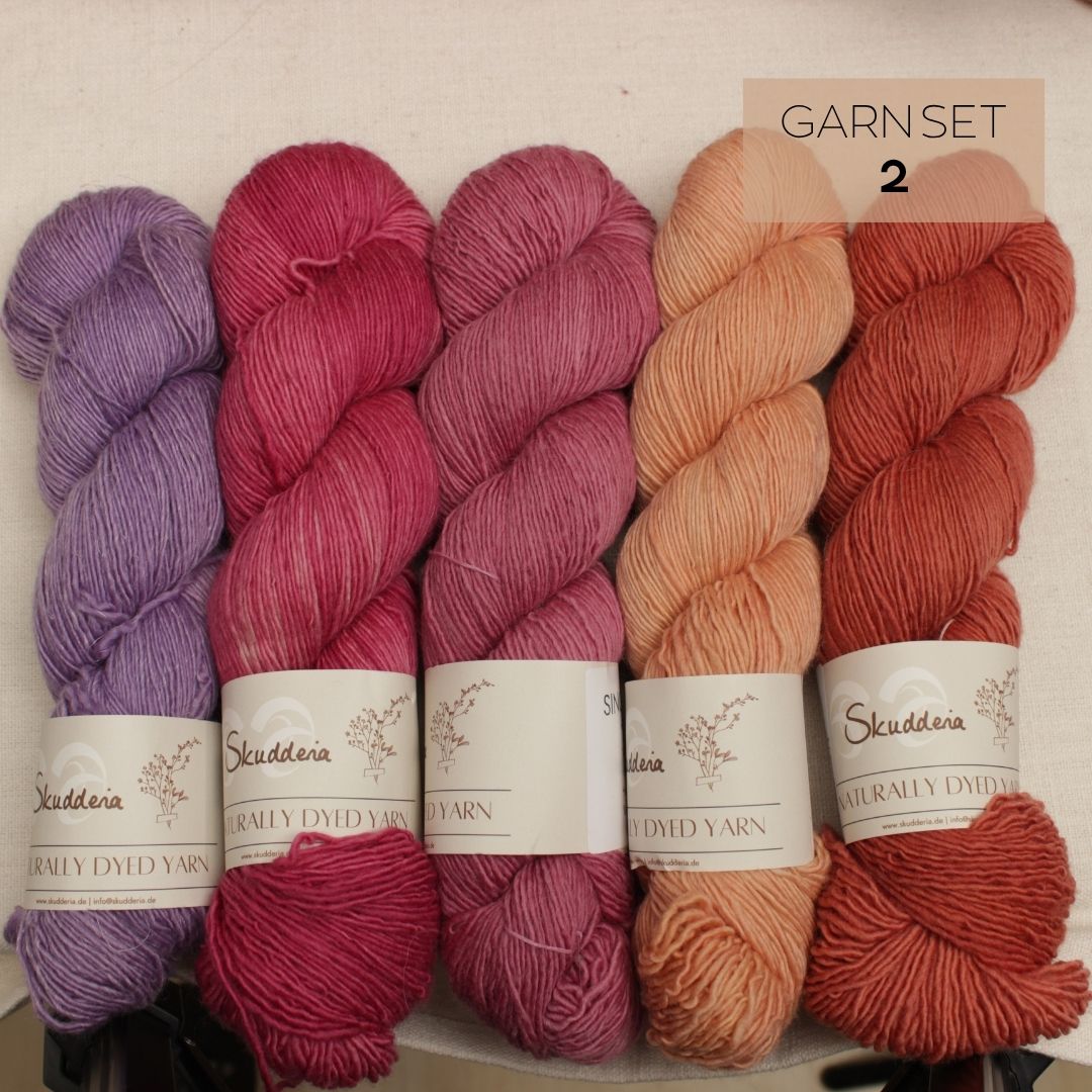 Single Merino mit Naturfarben gefärbt OOAK Sets