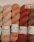 Single Merino mit Naturfarben gefärbt OOAK Sets