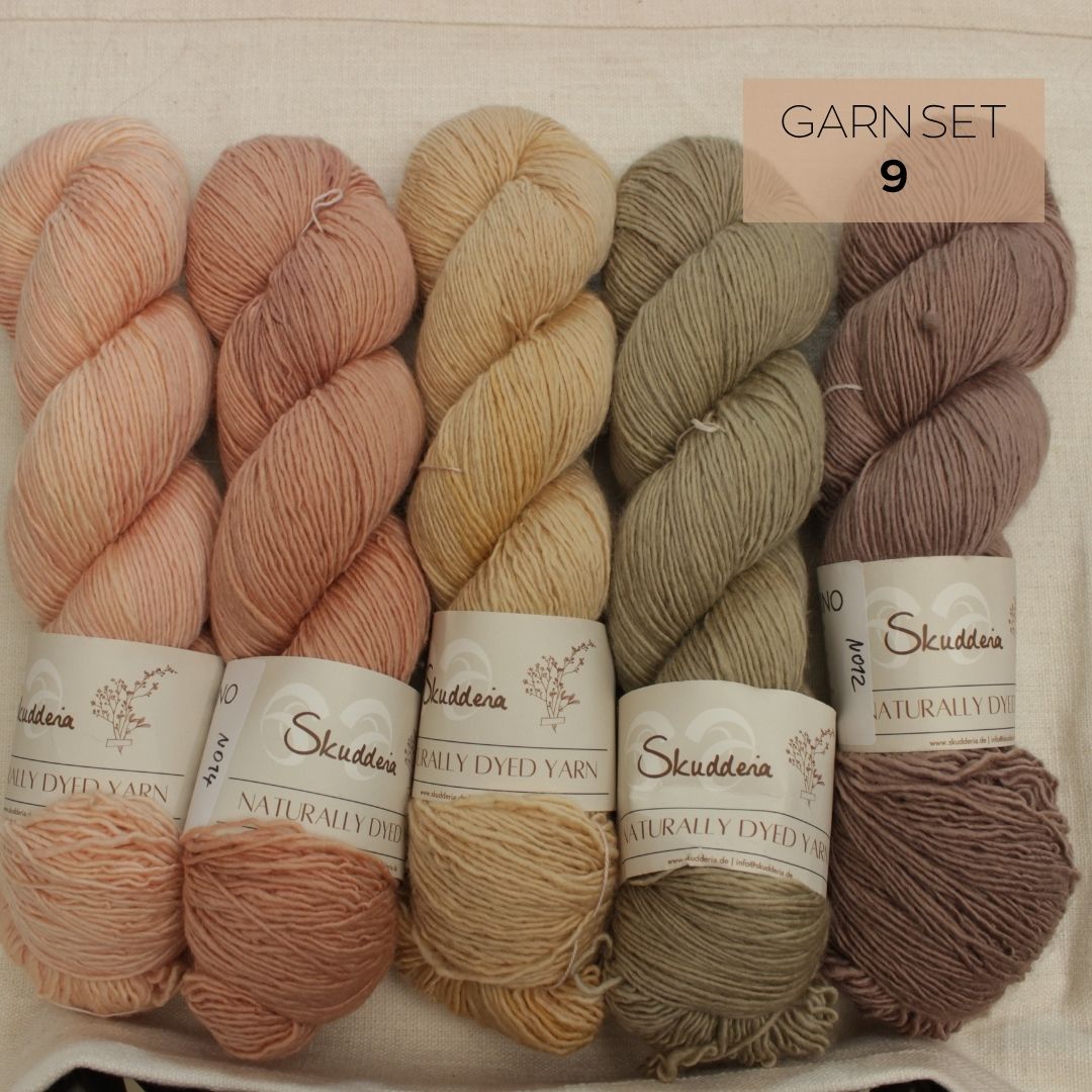 Single Merino mit Naturfarben gefärbt OOAK Sets